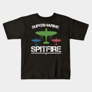 Supermarine Spitfire  Royal  Airforce Pilot Gift Battle of Britain Kids T-Shirt